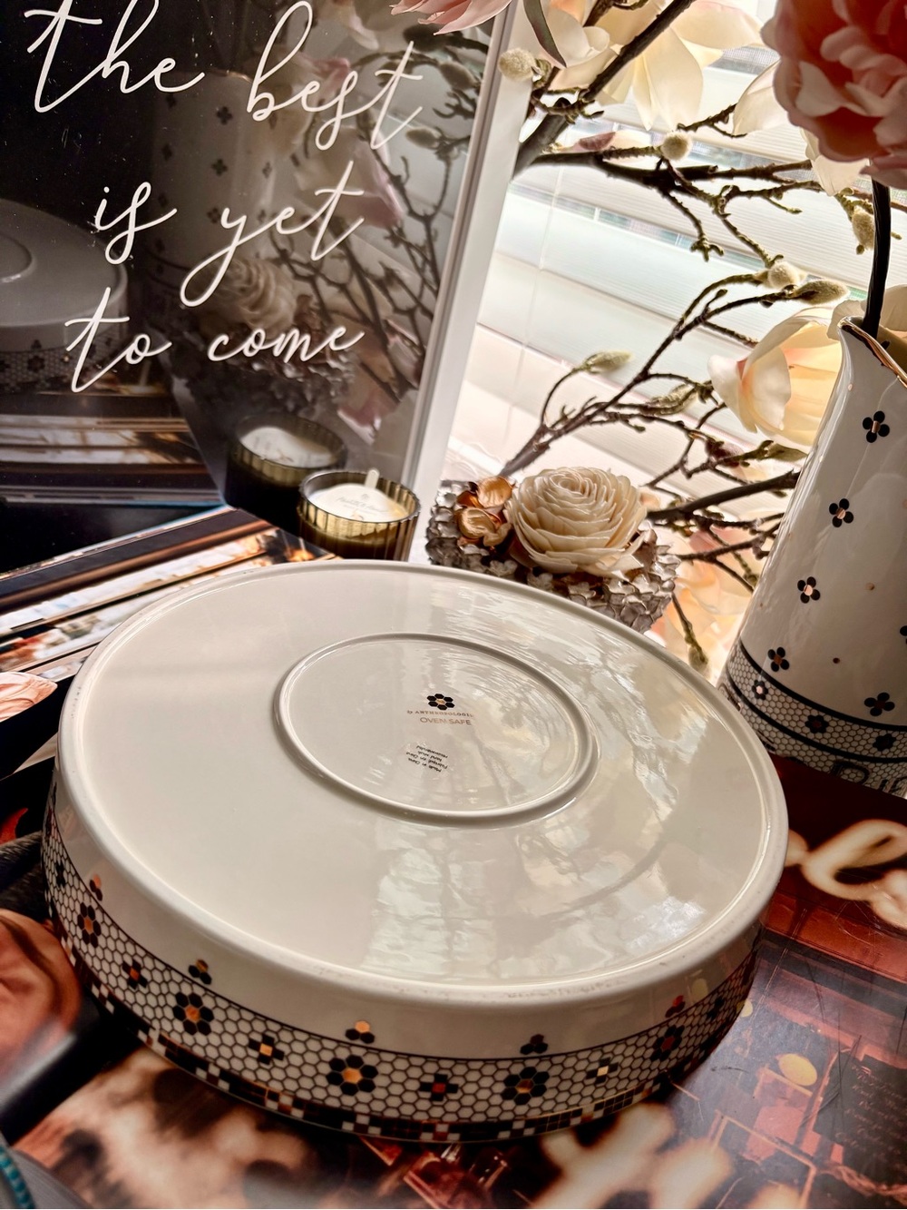 NWT Anthropologie Bistro Tile Pie Dish - Picture 11 of 13